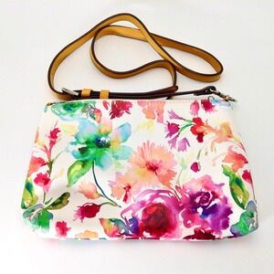 Carlos Santana Floral Crossbody Bag Watercolor Print Lightweight‎ Travel Purse